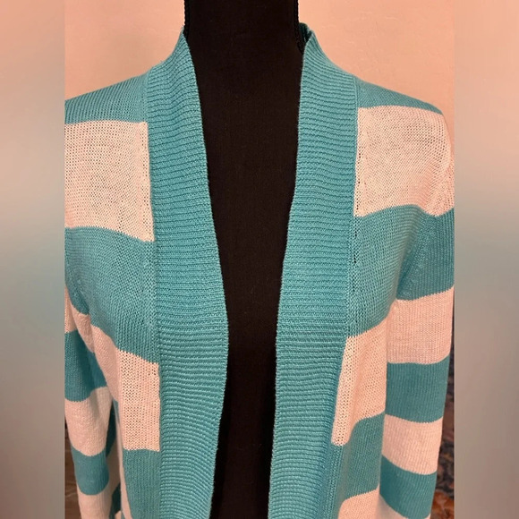 Talbots size Medium Petite linen cardigan sweater - Picture 2 of 8